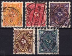 1922  Freimarken: Posthorn - zweifarbig