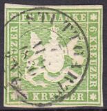 1859  Freimarke: Wappen von Württemberg ohne...