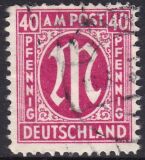 1945  Freimarke: AM-Post  deutscher Druck