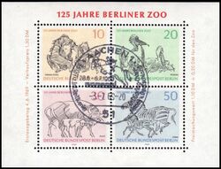 1969  125 Jahre Berliner Zoo - Block