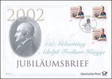 2002  Jubilumsbrief  - 250. Geburtstag von Adolph...