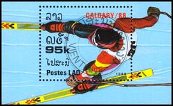 Laos 1988  Olympische Winterspiele in Calgary