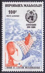 Madagaskar 1973  100 Jahre meteorologische Zusammenarbeit