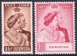 Bermuda-Inseln 1948  Silberhochzeit des Knigspaares