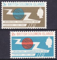 Salomoninseln 1965  100 Jahre Internationale Fernmeldeunion (ITU)