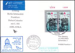 1991  Erstflug Berlin-Schnefeld - Frankfurt - Dubai - Colombo