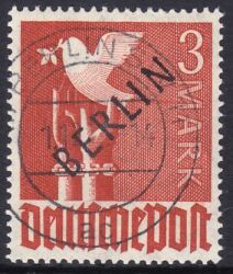 1948  Freimarken: Schwarzaufdruck Berlin